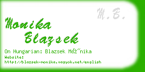 monika blazsek business card